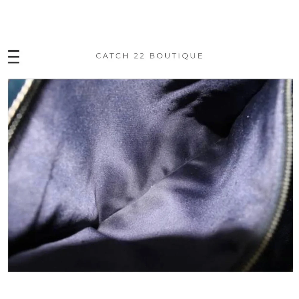 *SOLD* FENDI Blue Zucchino Canvas Forever Bauletto Boston Bag - Picture 7 of 9